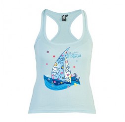 **A-50 Camiseta Flower Boat adulto mulher 