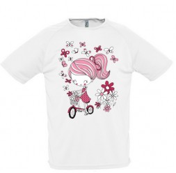 **G-68 Camiseta Girl Bike infantil