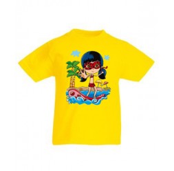 **G-71 Camiseta Beach Girl surf infantil