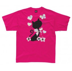 **G-72 Kindisches T-Shirt Cat Hearts 