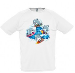 **G-93 Kindisches T-Shirt Surf Dolphins 