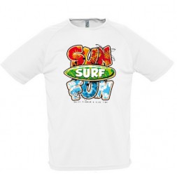 **G-97 Kindisches T-Shirt Surf Sun Fun 
