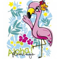 **J-58  tee-shirt Flamingo d'enfant