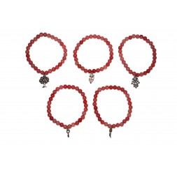 **Bracelet 6mm Rose Quartz charm (price by unit)