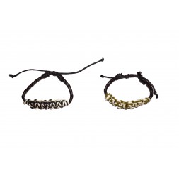 **Seamen knot braided leather bracelet (price per unit)