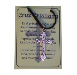**Collier Cruz Cristiana (alliage de Zinc)