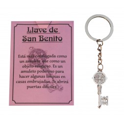 **Keychain Llave de San Benito (Zinc Alloy)
