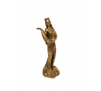 **Deusa da Sorte em resina dourada 27cm