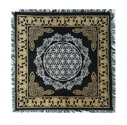 **Flower of life mat for letters/altar 60x60cm 100% cotton